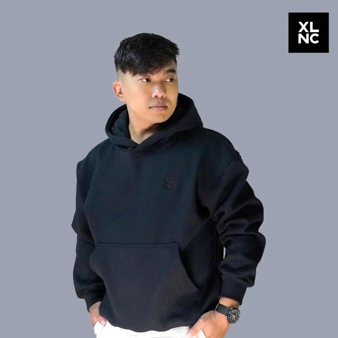 Plain Black Hoodie for Men & Women